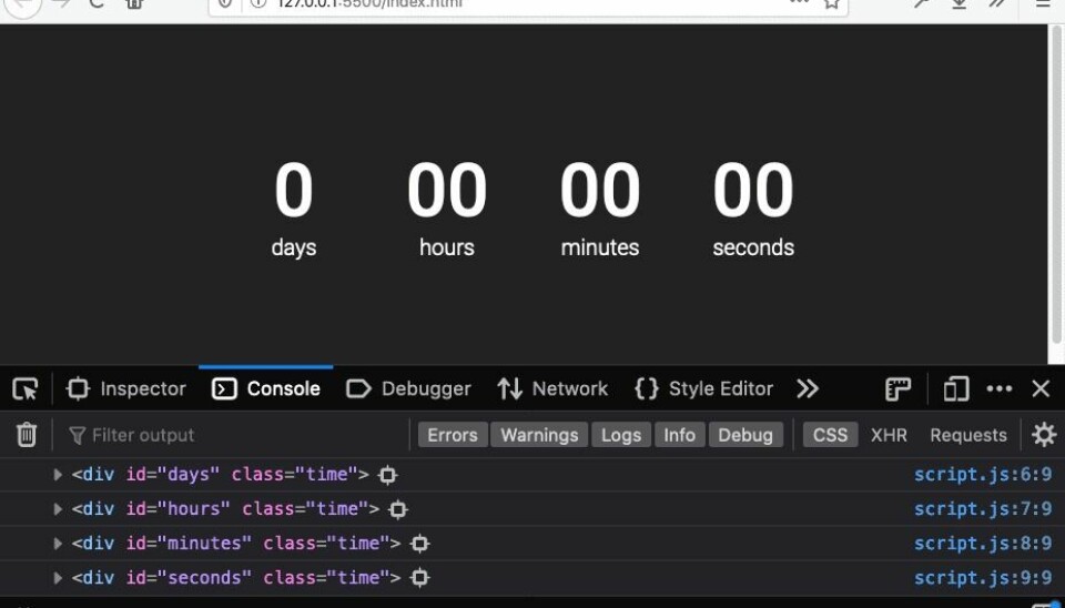 Lag en enkel nedtelling med JavaScript