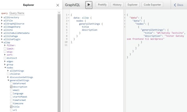Bruk Wordpress som headless CMS, med Kurts Gatsby-løsning