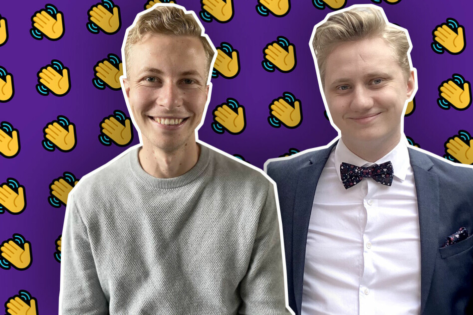 Martin Grøn og Dennis Janzso skal jobbe hos Increo ved siden av studiene. 📸: Privat / kode24