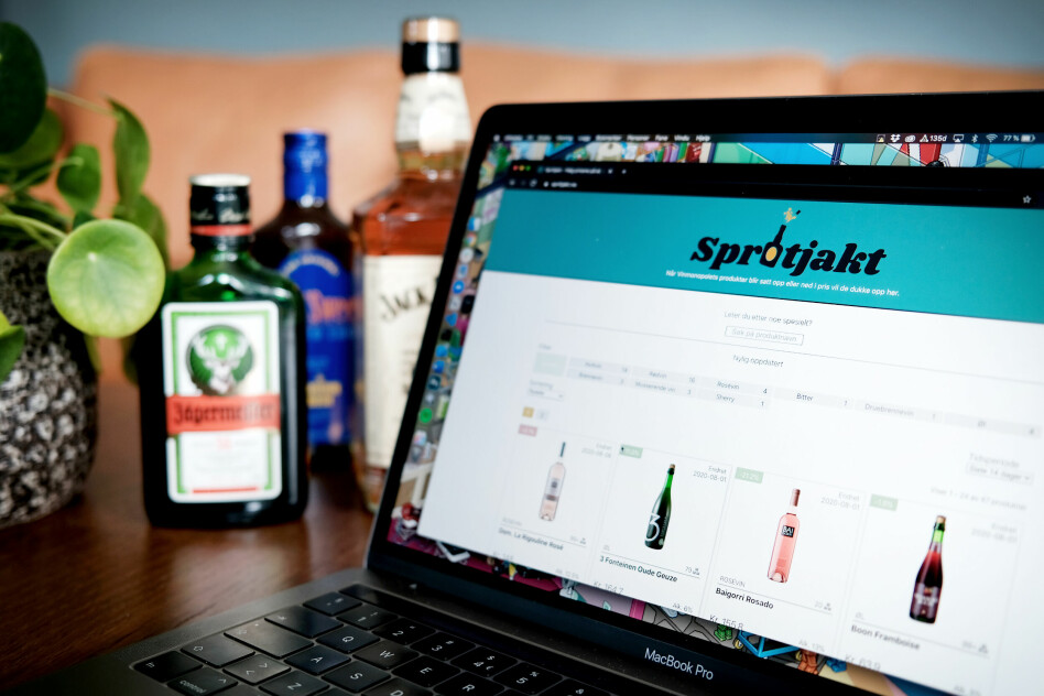Spritjakt.no spør hver dag om prisene fra Vinmonopolets API. Går prisen ned, kan du dermed finne 'tilbudet' gjennom tjenesten. 📸: Ole Petter Baugerød Stokke