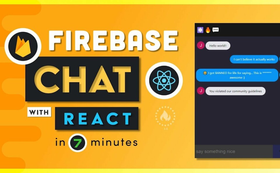 I built a chat app in 7 minutes with React & Firebase