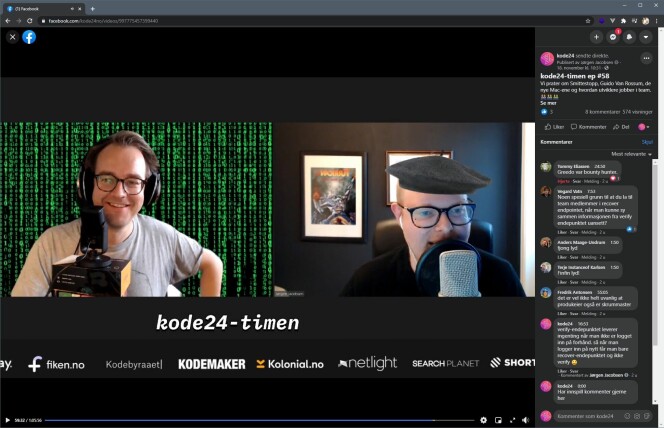 Helt siden koronaen kom har kode24-timen blitt sendt direkte på internett, først gjennom Patreon, så åpent på Facebook. Her har vi virkelig slått på stortromma med filmtriks og gode greier.
