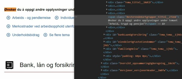 Eksempel på en visuell tittel som tilsynet mener ikke er kodet som en tittel. 📸: Jørgen Jacobsen