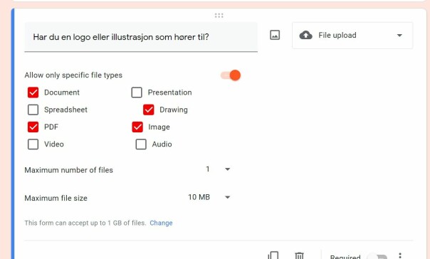 Huk av PDF eller dokumenter i tillegg til bilder for å tvinge Google Drive til å opprette en mappe.