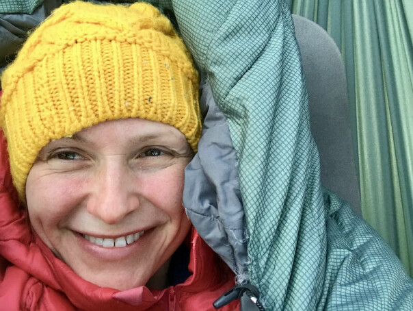 - Jeg sover helt elendig i hengekøye, men elsker konseptet, smiler Lene Hallen Wasskog. 📸: Privat