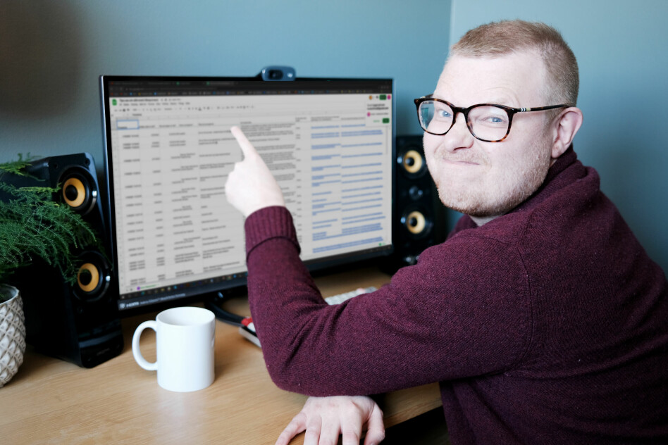 Vi gikk for Google Sheets som backend for vår nye kodekalender. Fagredaktør Jørgen Jacobsen forklarer hvordan. 📸-montasje: Ole Petter Baugerød Stokke / Jørgen Jacobsen