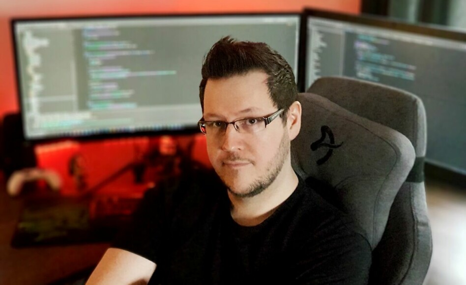Thomas Kristiansen er seniorutvikler og selvutnevnt 'potet' hos Electronic Gaming Systems AS, fra hjemmekontor. 📸: Privat