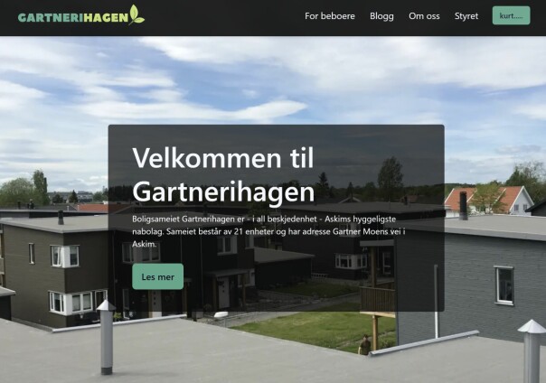 Slik ser forsiden ut.
