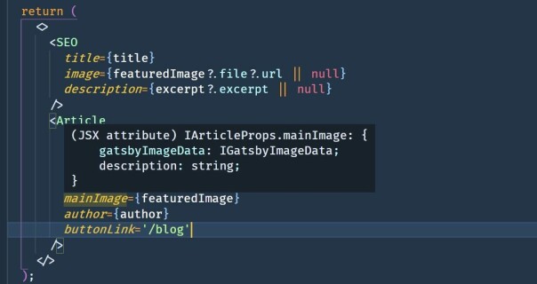 Typescript og VS Code er en drøm å jobbe med.