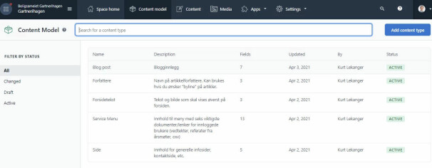 Contentful: Start først med å lage en innholdsmodell med alle typer innhold du ønsker, før du definerer hvilke felter hver enkelt innholdstype skal ha, skriver Lekanger.