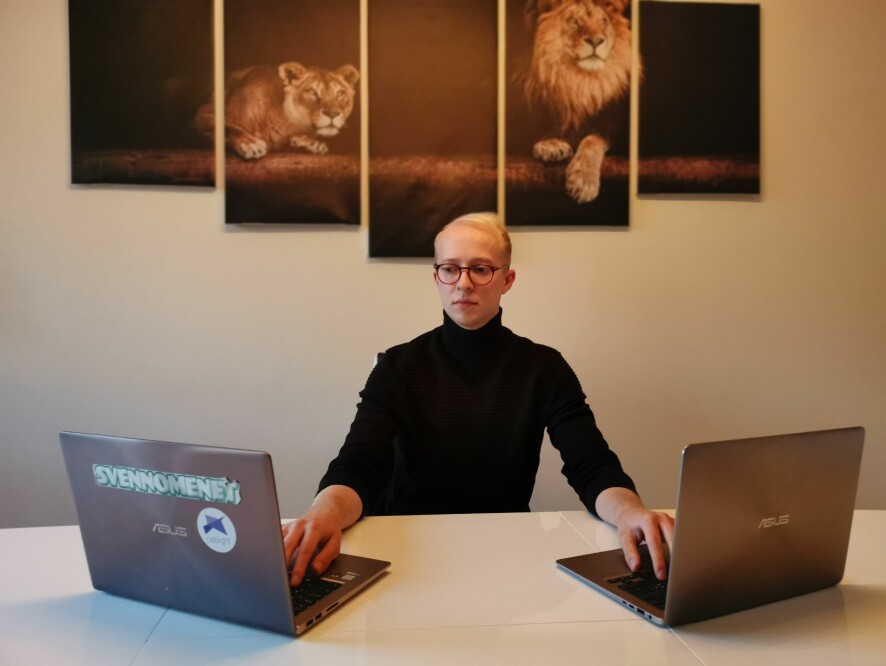 Svenn Grønbeck jobber med to mobilapplikasjoner, Gnist og Gnist Utlegg - begge er skrevet i React Native. 📸: Svenn Grønbeck