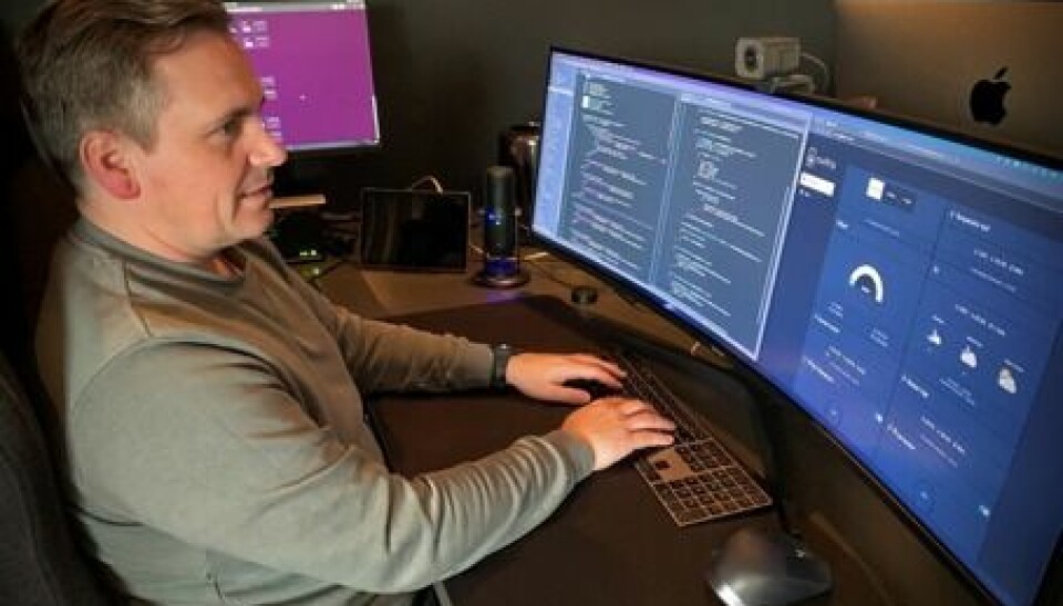 FULL OVERSIKT: På styringspanelet for huset, kan Kjetil sjekke husets «helsetilstand». 📸: Privat