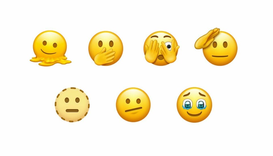 Blant forslagene finner vi disse syv luringene. 📸: Emojipedia