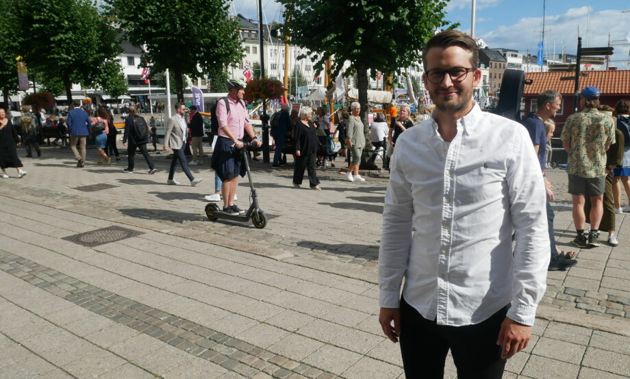 Daglig leder Nikolai Strandskogen i oppstartsselskapet ShiftX. 📸: Are Westerink Sandvik / ShiftX