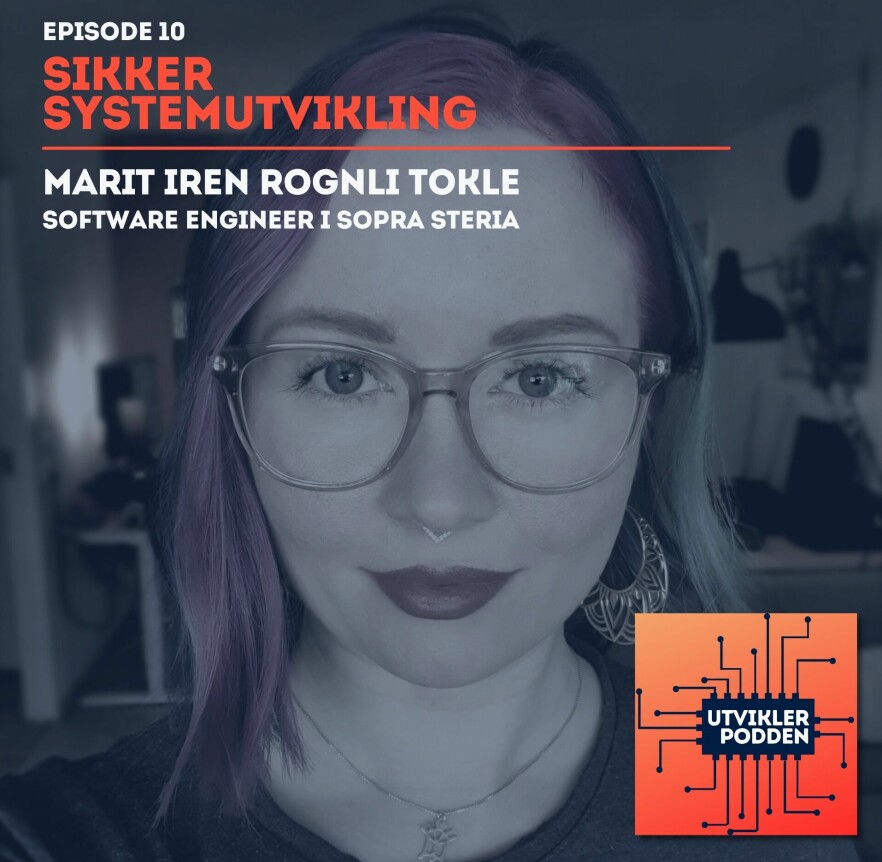 Mari Iren Rognli Tokle er utvikler i Sopra Steria. 📸: Utviklerpodden