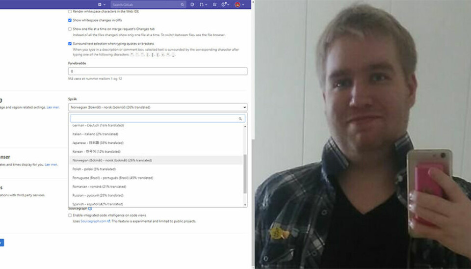 Nå kan du velge norsk i Gitlab, takket være Imre