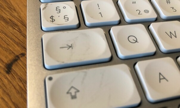 Tastaturet fikk stygge merker etter kun én tur i sekken. 📸: Jørgen Jacobsen