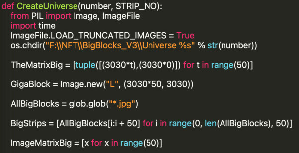 Glenn satte sammen 150.000 bilder til kryptokunst med Python