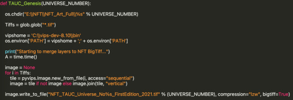 Glenn satte sammen 150.000 bilder til kryptokunst med Python