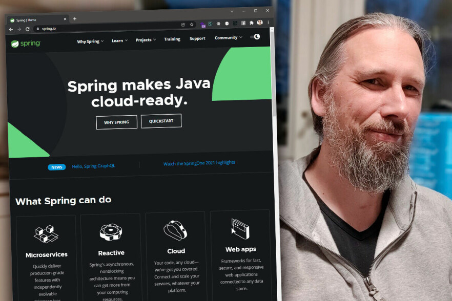 Johannes Brodwall har lite til overs for Spring, da han mener rammeverket løser problemer som ikke er reelle i Java lenger. 📸: Privat / Ole Petter Baugerød Stokke