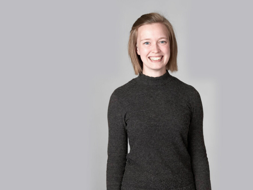 Ingrid Fosså forteller om sine erfaringer med gruppearbeid og Discord. 📸: Bekk