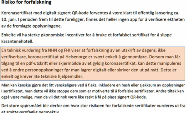 Helsedirektoratet: Oppdrag 464 - svar til Helse- og omsorgsdepartementet