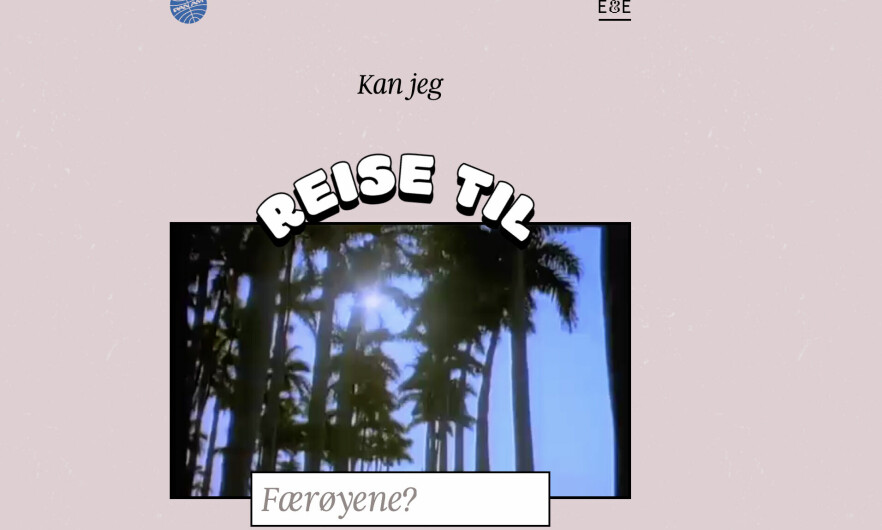 Erik Borge beskriver estetikken på KanJegReiseTil.no som et 80-talls Miami Beach tema med deilige pastellfarger. 📸: Skjermdump.