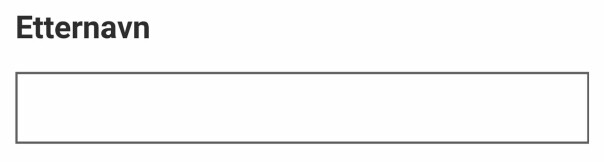 Eksempel på en label ved siden av input-felt.