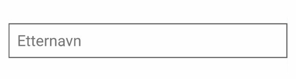 Eksempel på et input-felt med en placeholder. Når du begynner å skrive noe, forsvinner den.