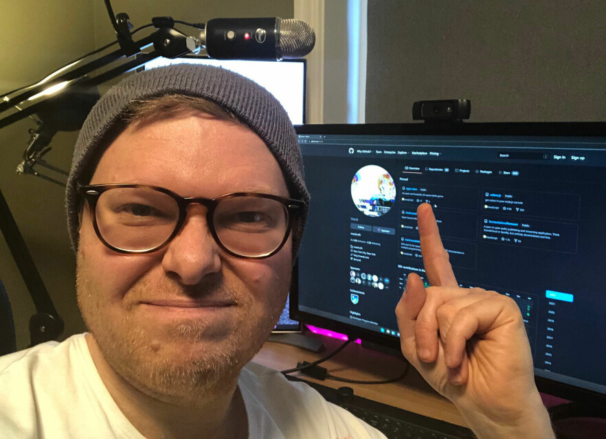 Utvikler Jørgen Jacobsen i kode24 mener han har lært noe av faker.js-saken. 📸: Jørgen Jacobsen