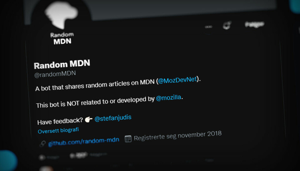 Derfor burde du også følge Random MDN: - Små drypp av nyttige ting