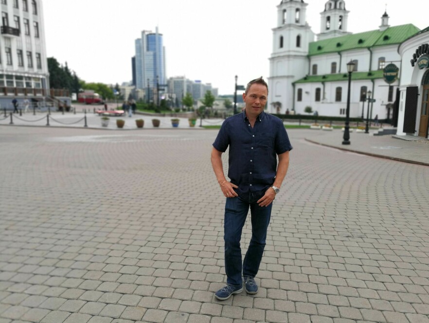 Daglig leder Jan-Terje Nordlien i Altoros sitt Norges-kontor er ofte her, i Minsk i Hviterussland, hvor selskapet hadde 300 utviklere, som nå i stor grad er på vei over til Polen. 📸: Privat