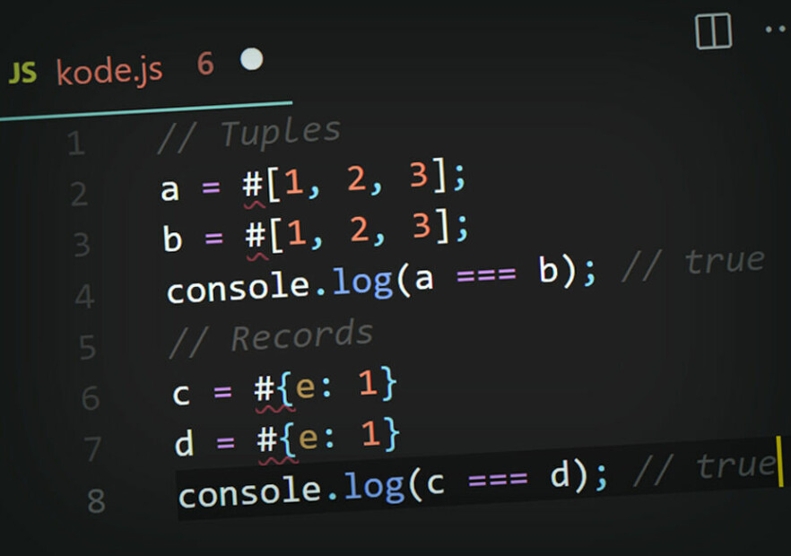 Tuples og Records, to nye primitiver implementert i JavaScript. 📸: Ole Petter Baugerød Stokke