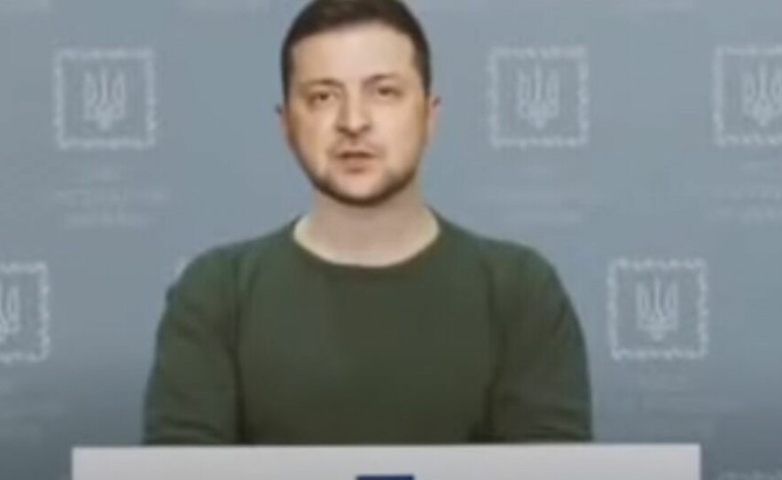 Forrige uke florerte en falsk video av Ukrainas president Volodemyr Zelenskyj på sosiale medier. 📸: Skjermdump