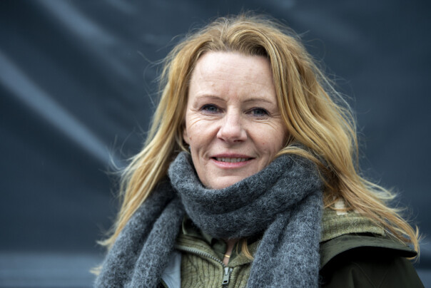 Hanne Bjørk, forskningsdirektør i Forsvarets Forskningsinstitutt, under bransjedagen som instituttet anordner som handler om ny teknologi og digitalisering i Forsvaret. 📸: Annika Byrde / NTB