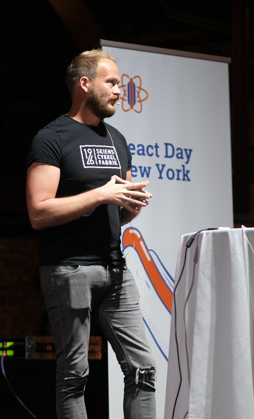Bård Farstad, CEO i Crystallize og arrangør av React Day Norway og React Day New York. 📸: React Day