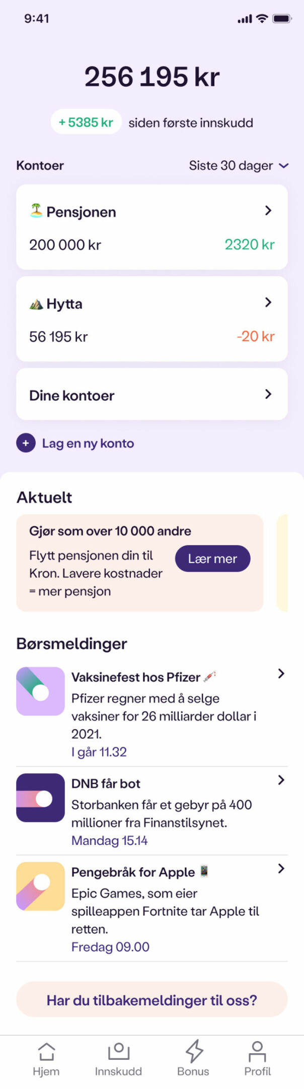 I dag ser appen vår så og si lik ut på iOS og Android, og det er de samme menneskene som utvikler begge plattformene.