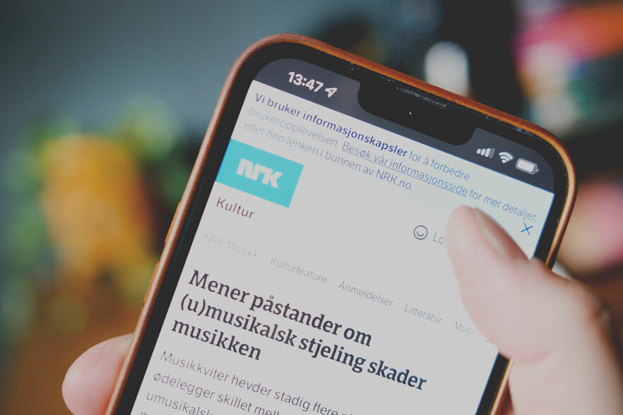 Sånn ser den nye cookie-stripa ut på NRK.no. 📸: Ole Petter Baugerød Stokke