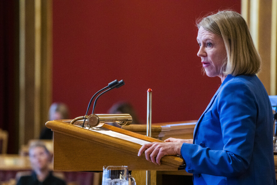 - Vi vil nok en gang uttrykke vår uro for hvordan Russland ignorerer folkeretten og normer for ansvarlig statlig atferd, sier utenriksminister Anniken Huitfeldt. 📸: Håkon Mosvold Larsen / NTB