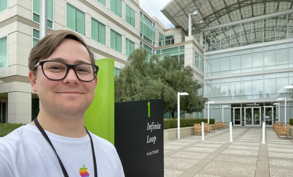 'Ikke Apple Park, men et annet kontor det har blitt lagd mye spennende i.' 📸: Petter Klingen Wright