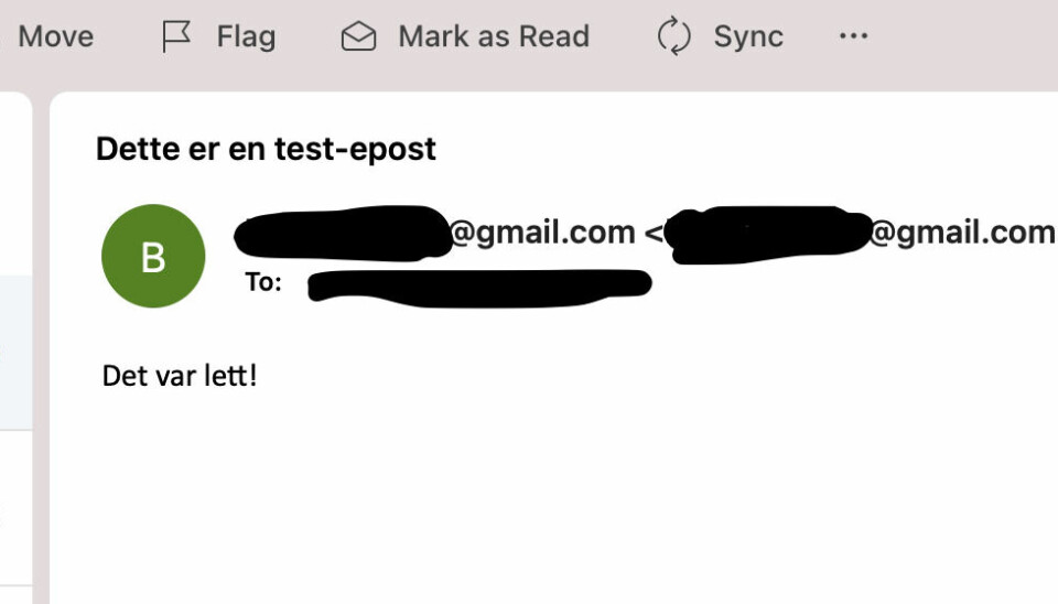 Du kan nå sende eposter fra din node-applikasjon.