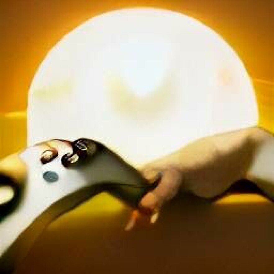 Dette kunstverket er seff laget av AI-bildegeneratoren Craiyon med inputen: 'man in the sun who is dreaming about xbox'. 📸: Crayion