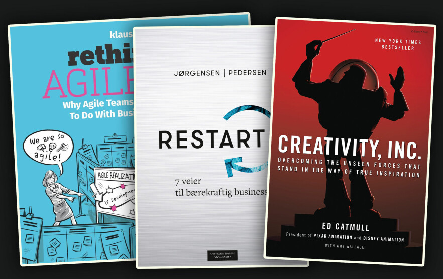 Karianne Skudal Tjøm og bokklubben hennes anbefaler 'Rethinking Agile', 'Restart' og 'Creativity, Inc'.