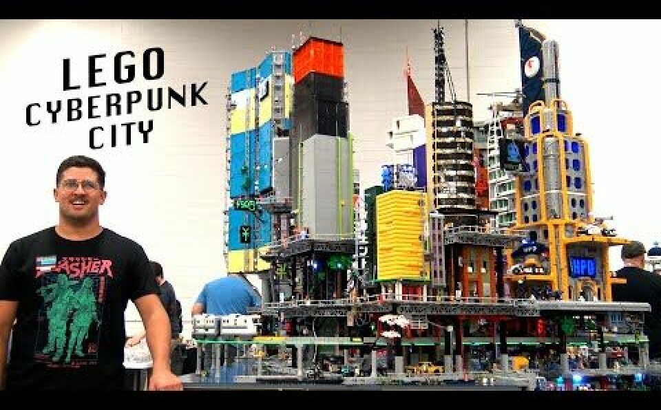 Massive LEGO Cyberpunk City Built by 11 People! Motorized Monorail + Lights