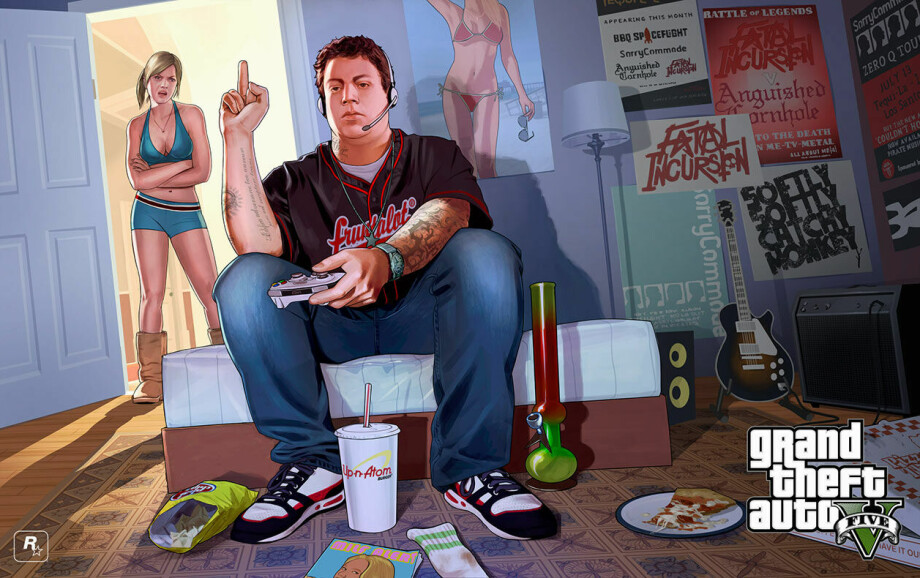 Sammen med videoene har hackeren lagt ved en beskjed til Rockstar. Vedkommende oppfordrer Rockstar til å «forhandle om en avtale». Her: promiteringsmateriale for GTA 5. 📸: Rockstar Games