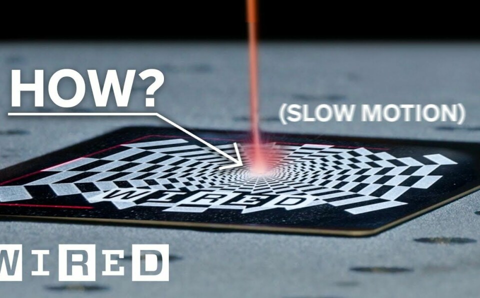 How Do Laser Beams Engrave Things? (slow motion) | WIRED