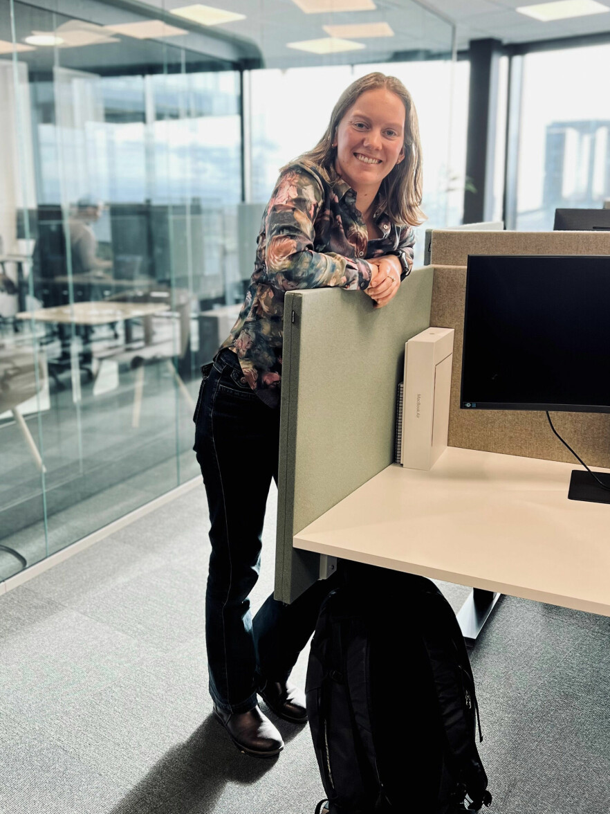 Anna Haugsbø Hermansen jobber på prosjekt hos Dr. Dropin for Netlight, hvor hun starta etter studiene ved NTNU. 📸: Privat