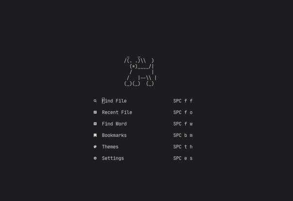 Sånn ser pluginen Ascii.nvim ut i bruk i Neovim.