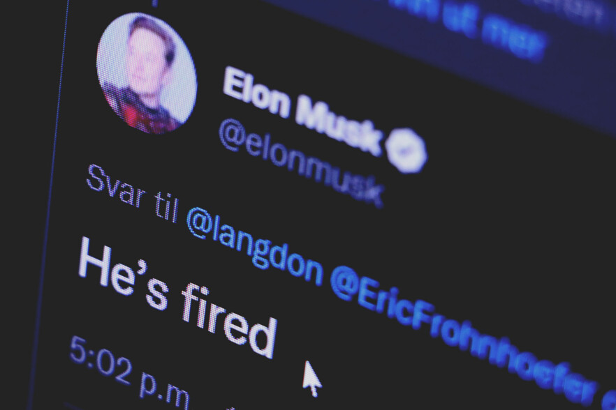 'He's fired' skrev Elon Musk, om Android-utvikleren som jobba i Twitter. 📸: Ole Petter Baugerød Stokke