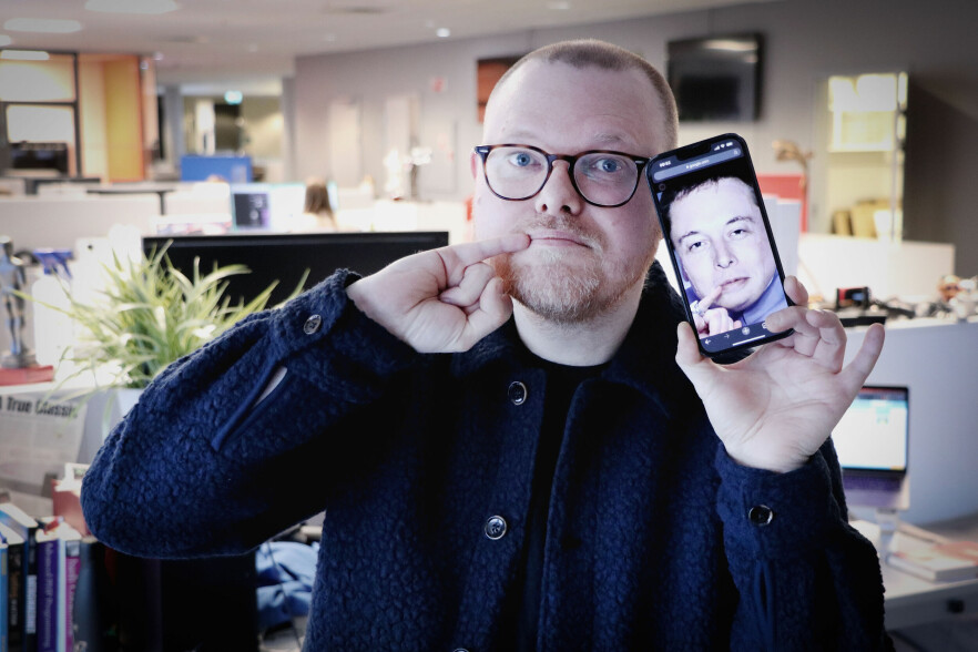 Jørgen Jacobsen i kode24 tror Elon Musk kan være inne på noe. 📸: Ole Petter Baugerød Stokke.